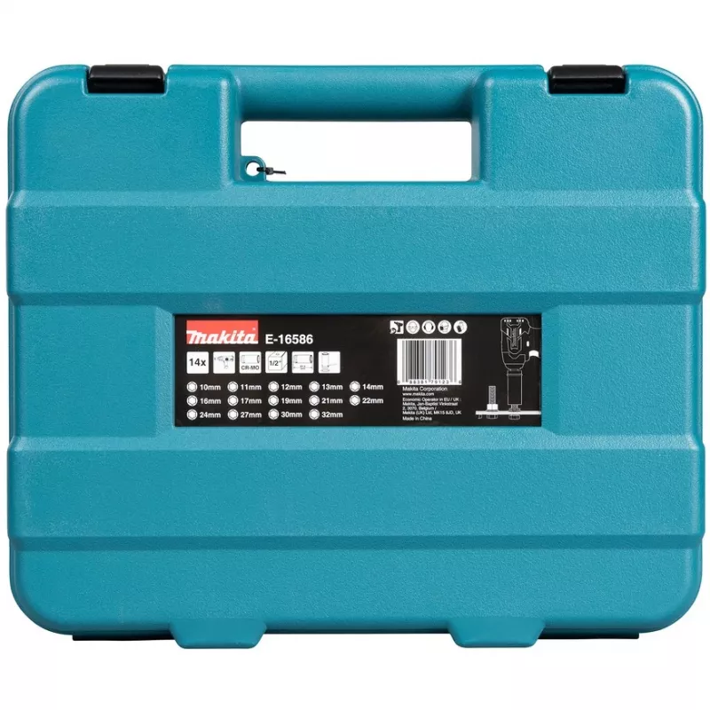 Makita E-16586 smūginis lizdų komplektas Juoda, Žalia