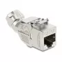 DELOCK Keystone modulis RJ45 lizdas į LSA Cat.6A be įrankių 45° kampuotas ekranuotas su metaliniu fiksatoriumi