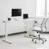 Rankinio aukščio reguliavimo stalas Ergo Office, maks. 40 kg, maks. aukštis 117 cm, su stalviršiu darbui stovint ir sėdint, ER-401 W