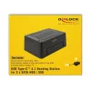 DeLOCK 63957 saugojimo įrenginio prijungimo stotelė USB 3.2 Gen 2 (3.1 Gen 2) Type-C juoda