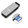 Hama 123900 kortelių skaitytuvas USB 3.2 Gen 1 (3.1 Gen 1) Juoda, Sidabrinė
