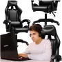 Extralink Gaming | Žaidimų kėdė | biuro, sukiojama, kaušo formos, juoda, G-524