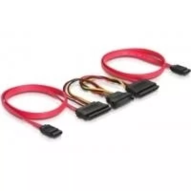 SATA viskas viename laidas DeLOCK 84356 0,5 m raudonas