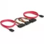 SATA viskas viename laidas DeLOCK 84356 0,5 m raudonas