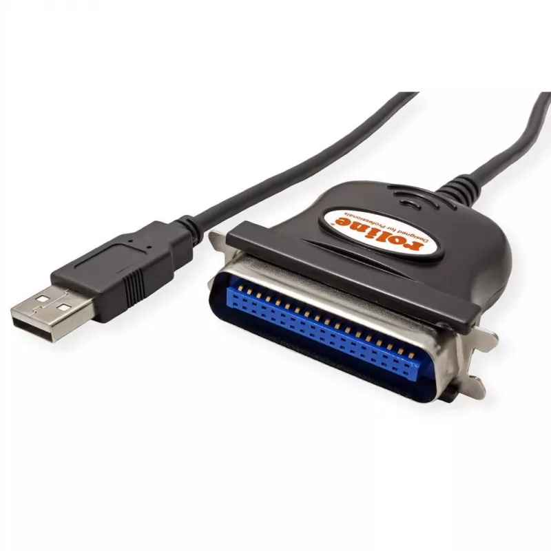 ROLINE 12.02.1092 kabelio adapteris IEEE 1284 USB-A juodas (12.02.1092)