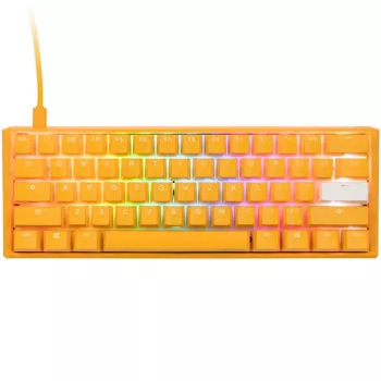 Ducky One 3 Mini Geltona klaviatūra, žaidimams, USB, QWERTY, US English