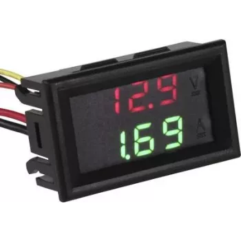 VAM10010 - LCD įtampos ir srovės matuoklis 3,5 V iki 30 V nuolatinės srovės (com-vam10010) Joy-it