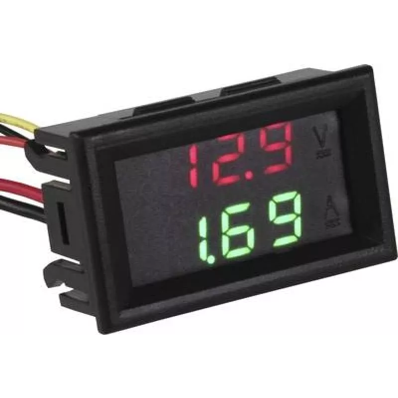 VAM10010 - LCD įtampos ir srovės matuoklis 3,5 V iki 30 V nuolatinės srovės (com-vam10010) Joy-it