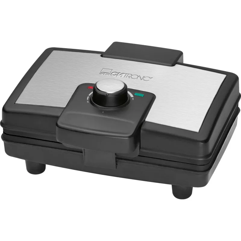 Clatronic WA 3606 vaflinė 2 vafliai Juoda,Nerūdijantis plienas 800 W