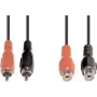 Garso kabelis e+p B 98/5 5 m 2 x RCA juoda raudona