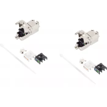 ShiverPeaks BS08-10002-2 Keystone RJ45 Cat 6A jungtis, be įrankių, 2 vnt. pakuotėje