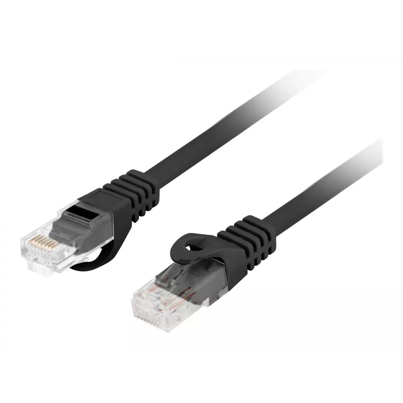 Tinklo kabelis Lanberg PCU6-10CU-0200-BK Cat6 U/UTP RJ-45 tiesusis 2 m juodas