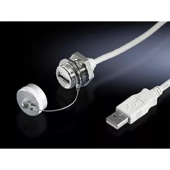 USB A į USB A kabelis, Rittal 2482.220 — 1 m, baltas, vyriškas-į-moterišką