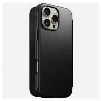 Dėklo tipo dėklas Nomad NM01675785, skirtas Apple telefonams, tinka iki 17,5 cm (6,9 colio), juodas, 3 kortelių kišenės, stalinis stovas