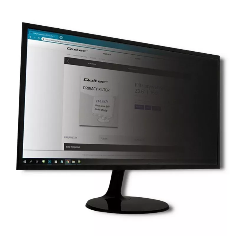 Qoltec GDPR privatumo filtras 23 | 16:9 | Eye Care | Panoraminis
