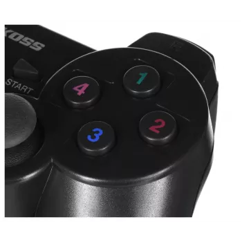 Žaidimų pultas VAKOSS GP-3925BK Juodas belaidis RF analoginis/skaitmeninis PC ir PlayStation 3, 12 mygtukų, 2,4 GHz, nano imtuvas