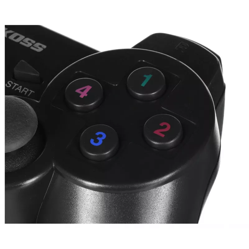 Žaidimų pultas VAKOSS GP-3925BK Juodas belaidis RF analoginis/skaitmeninis PC ir PlayStation 3, 12 mygtukų, 2,4 GHz, nano imtuvas