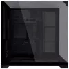 Lian Li O11 Vision Compact PC korpuso komplektas + 3x UNI FAN SL-INF 120 Reverse Blade ventiliatorius – juodas