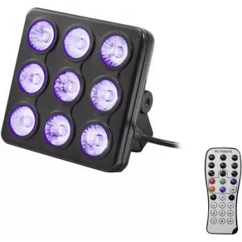LED efektų šviestuvas EUROLITE modelis 42110199 su 9 šviesos diodais, DMX valdymas