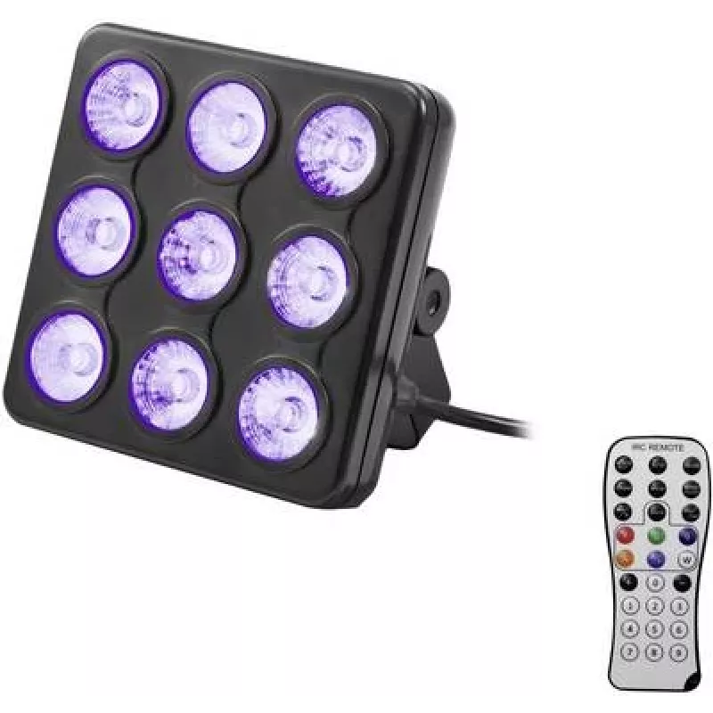 LED efektų šviestuvas EUROLITE modelis 42110199 su 9 šviesos diodais, DMX valdymas