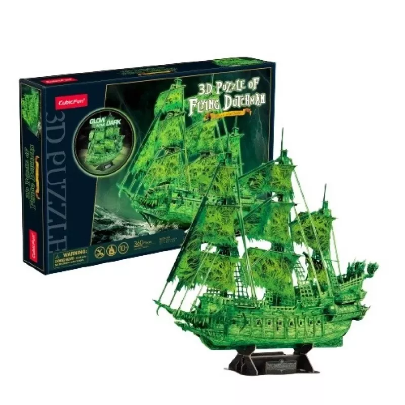 3D dėlionės modelis „Skrajojantis olandas“, šviečiantis tamsoje, cubicfun 306-T4041H
