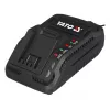Kampinis šlifuoklis YATO YT-82826, 18V Li-Ion 2Ah, 125 mm diskas, 10 000 aps./min, M14 sriegis, be įrankio reguliuojama apsauga