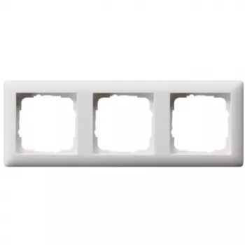 Sieninis rėmelis, Gira Standard 55 balta — termoplastikas, bevaržtis dizainas, 80,7×223,3 mm, 11,4 mm storio