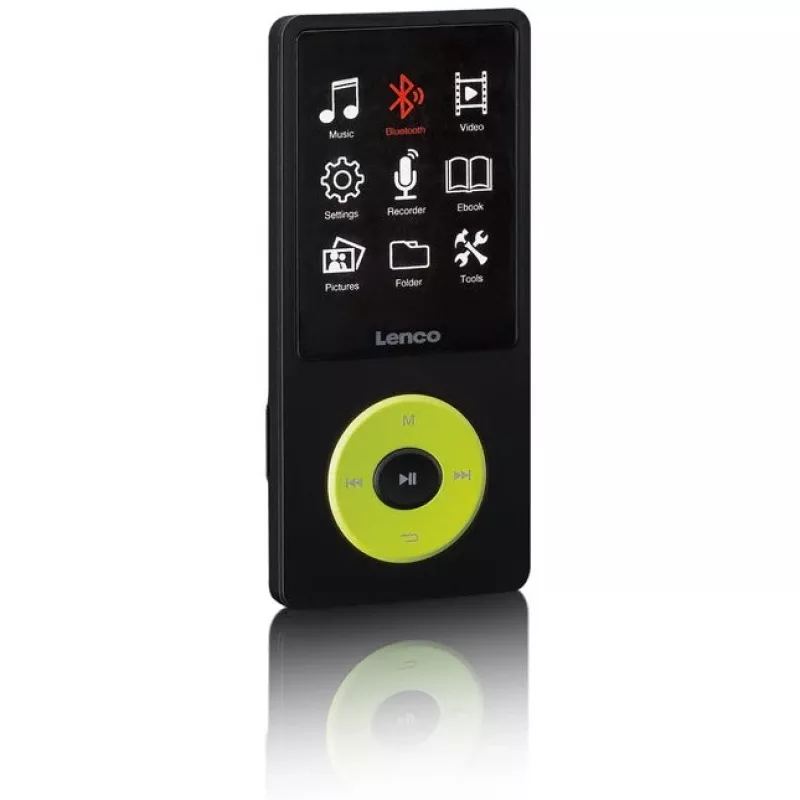 MP3 grotuvas Lenco Xemio-860GN 8 GB juodas/žalios spalvos LCD 18 val. atkūrimo