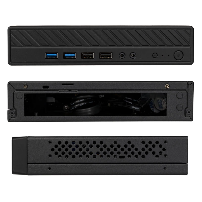 Akasa Cypher MX3 - Mini bokštas - PC - SGCC - Juodas - Plonas Mini-ITX - Kietasis diskas - Maitinimas (A-ITX38U3-M1B)
