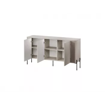 Komoda cama meble VERA 150x40x80 cm, kašmyro matinis, medžio drožlių plokštė, 16 mm korpusas