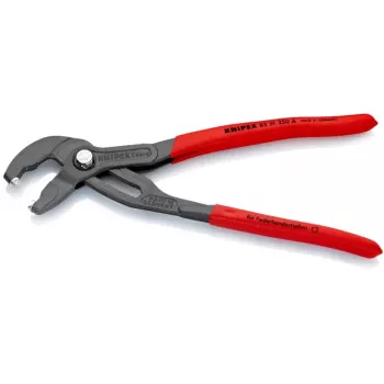 Knipex spyruoklinės juostos apkabos replės, visas ilgis 250 mm, maks. apkabos skersmuo 70 mm, nustatymai 25
