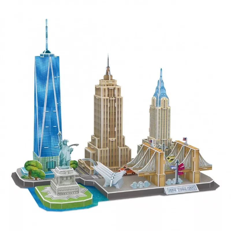 3D dėlionė CubicFun New York City City Line, 123 dalys, 370×420 mm, amžius 8+