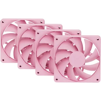 Kompiuterio aušinimo ventiliatorius HYTE FA12-SM-4 120 mm, 1500 RPM, 72 m³/h, 1,6 mmH2O, FDB, rožinės spalvos, 4 vnt.