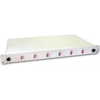 Lightwin LWL Splice Box, 12 skaidulų, 6x DLC daugiamodė, 50/125 µm OM4 plaušų sujungimo dėžutė (SPBOX 12G50 OM4 DLC)