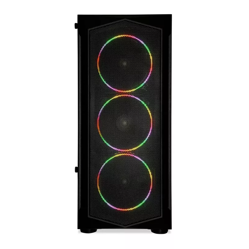 PC korpusas IBOX LUPUS 27 Midi Tower ATX, grūdintas stiklas, RGB, 455×200×380 mm, palaiko ATX, GPU iki 32 cm