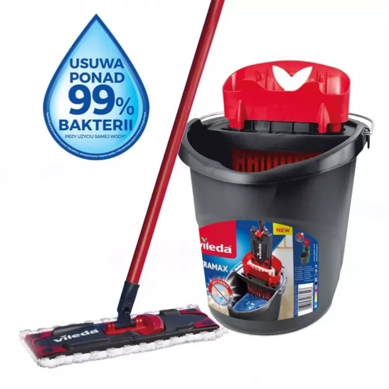 Vileda Ultramax Complete Mop & Bucket Set, Pilka