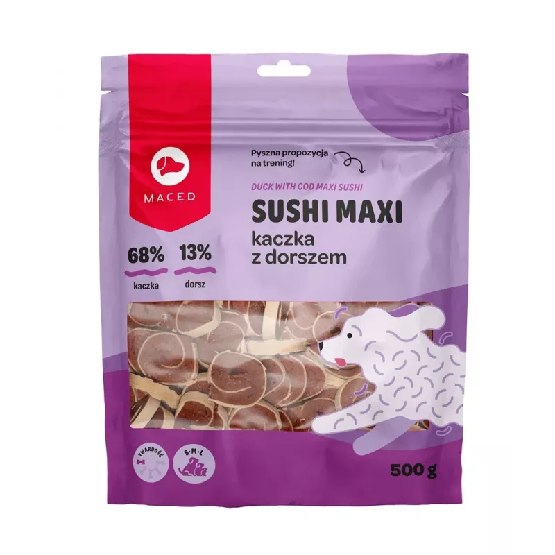 MACED Antiena su menke Maxi sushi - šunų skanėstas - 500g