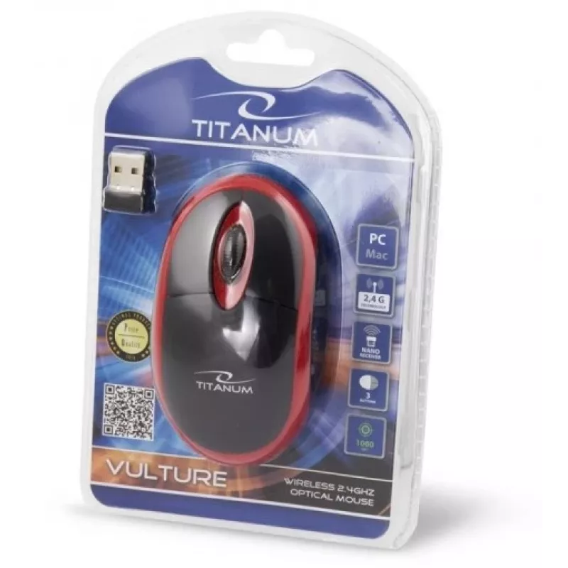 pelė Esperanza Titanum TM116R RF Wireless