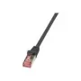Tinklo kabelis LogiLink Cat.6 S/FTP RJ-45 1,5 m juodas