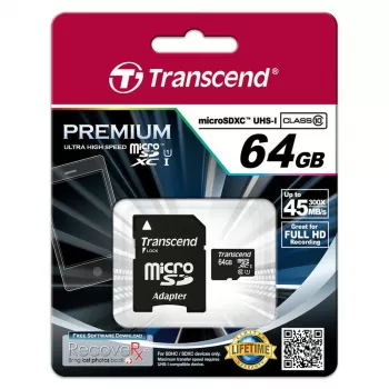 Transcend 64 GB MicroSDXC UHS-I TS64GUSDU1