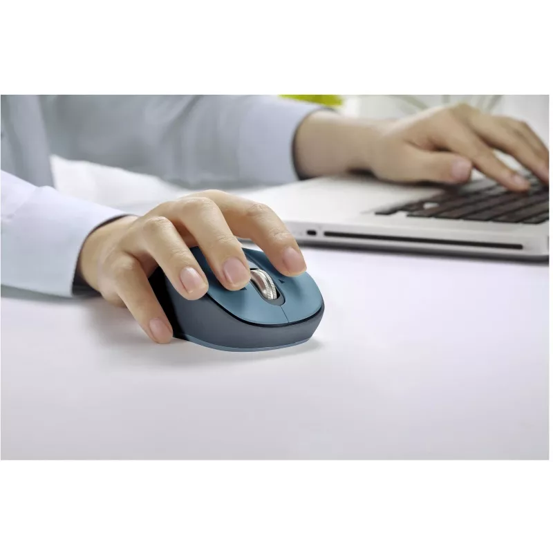 Belaidė pelė YENKEE YMS2010BE dviejų režimų ergonominė, 2,4 GHz USB imtuvas + Bluetooth 5.1, 4 lygių DPI 1000–3200, 6 mygtukai