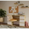 KUBA Rašomasis stalas artisan ąžuolas/baltas komplektas