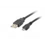 USB 2.0 laidas LANBERG CA-USBM-10CC-0018-BK, Micro-USB B į USB A, 1,8 m, juodas