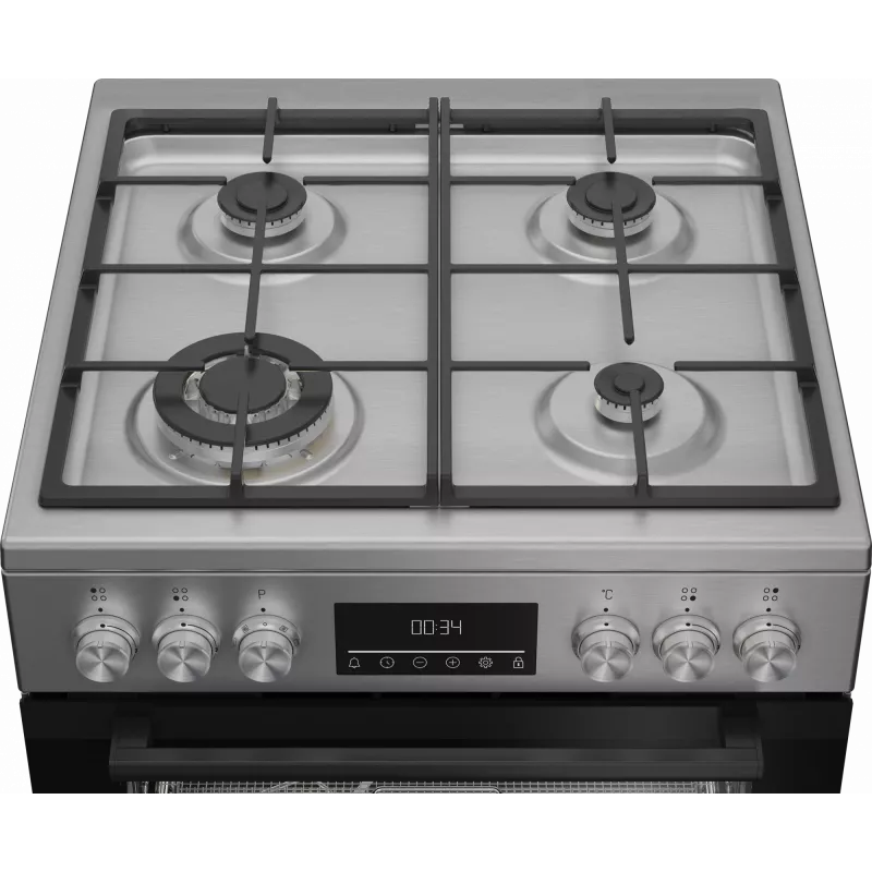 BEKO Viryklė | FBMA61330GXDT | Kaitlentės tipas Dujinė | Orkaitės tipas Elektrinė | Nerūdijantis plienas | Plotis 60 cm | Kepinimas ant grotelių | LED | Gylis 60 cm | 72 l