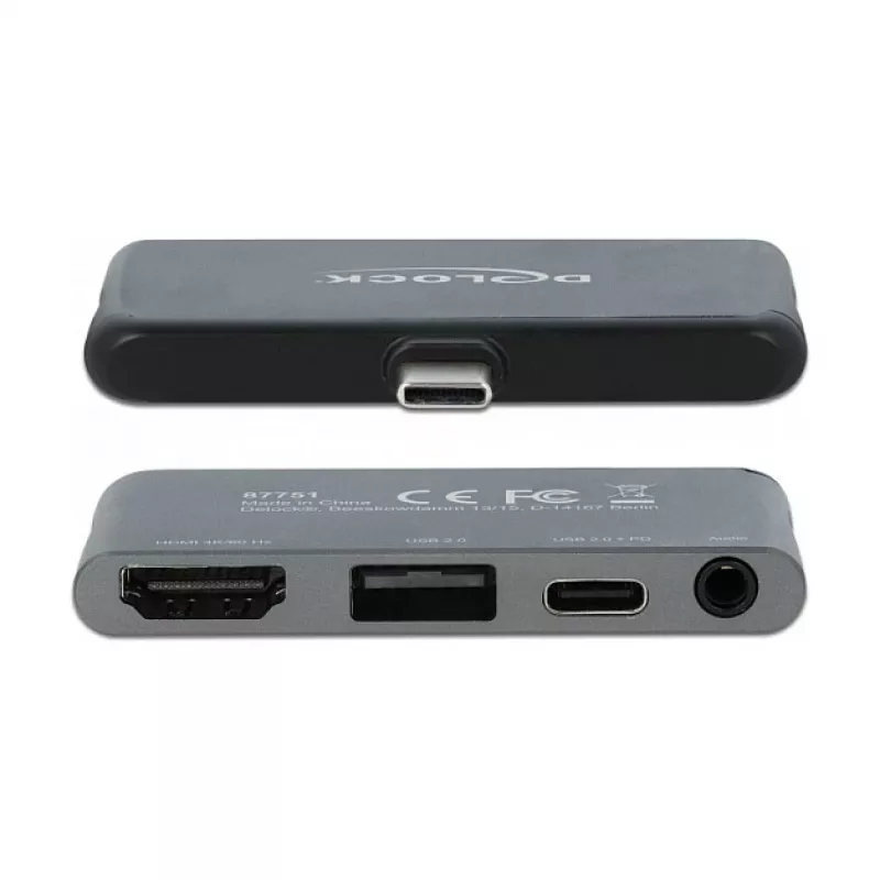 DeLOCK Mini dokinimo stotelė, skirta Apple planšetiniam kompiuteriui, 4K 60 Hz