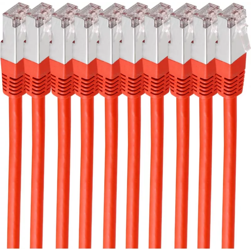 Tinklo kabelis ShiverPeaks BS75711-HR-SET10 Raudonas 1m Cat6 S/FTP