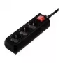 Hama 00108816 apsaugos nuo viršįtampių įrenginys, juodas, 3 kintamosios srovės lizdai, 230 V, 3 m