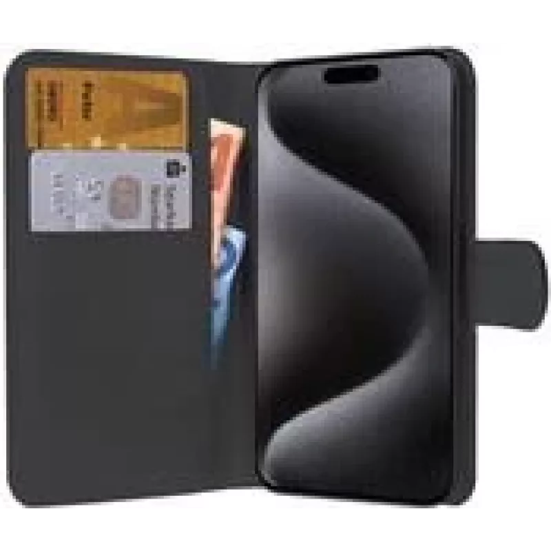 PEDEA Book Cover Classic, skirtas iPhone 15 Pro, juodas (50160975)
