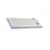 Logitech G PRO X TKL klaviatūra, žaidimams, RF belaidė + Bluetooth, QWERTY US International, balta
