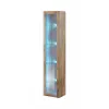 Vitrina Cama Meble VIGO 180 — montuojama prie sienos stiklinė spinta, 1800×400×300 mm, wotan ąžuolas